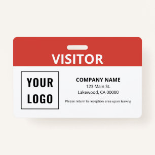 Visitor Pass Simple Logo ID ID Badge