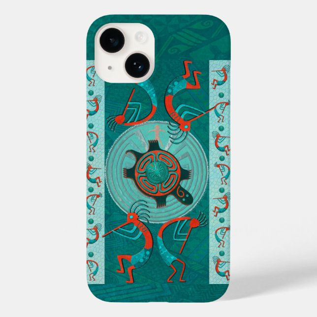 Visitors Anasazi Native Folk Art Case-Mate iPhone Case (Back)