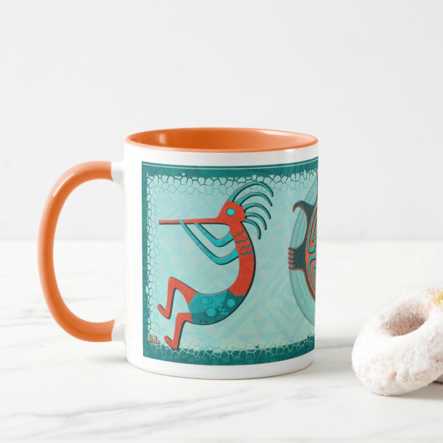 Visitors Anasazi Native Folk Art Mug (With Donut)