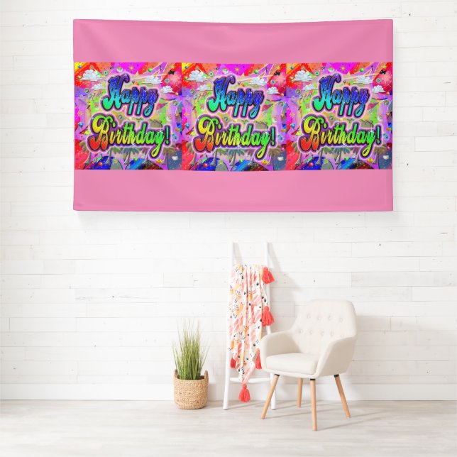 Vista Express Happy Birthday Banner (Insitu)