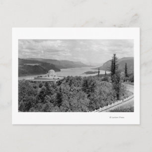 Vista House & Crown Point on Columbia River Postcard