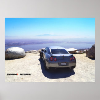 "Vista" Nissan GT-R on the Top of the World Poster