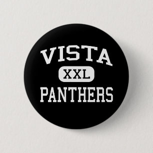 Vista - Panthers - High School - Vista California 6 Cm Round Badge