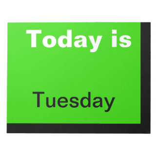 Visual Calendar Tools Day of the Week Tuesday Note