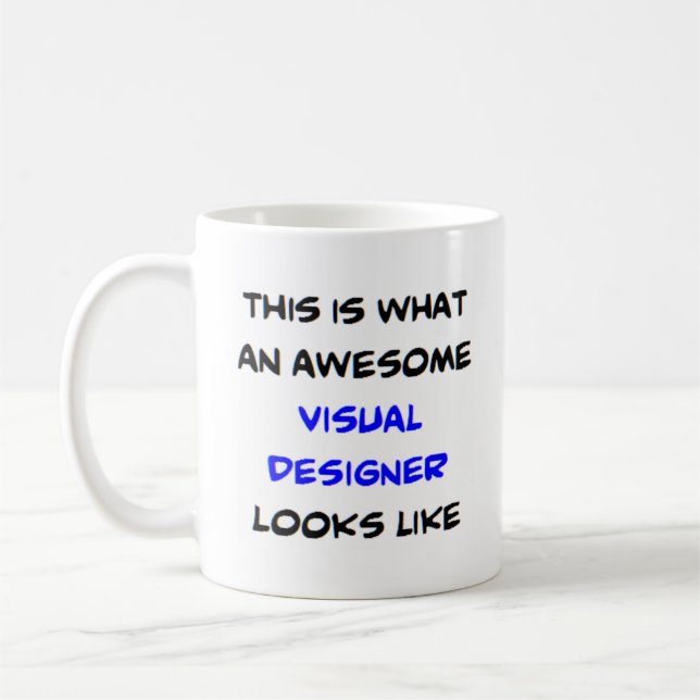 visual designer, awesome coffee mug (Left)