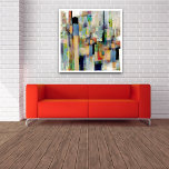 Visual Memories, Original Colourful Abstract Art Poster<br><div class="desc">Abstract landscape three modern digital art by dushan,  signed,  dushan on the lower right. 
Title-Visual Memories.</div>