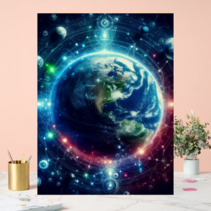 Visual Multiverse Theory Parallel Universes on a Acrylic Sign