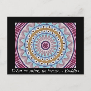 Visual Prayer Design with ZEN Buddhist Quote Postcard