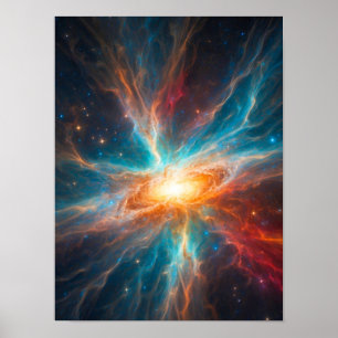 Visualisation of big bang in space poster