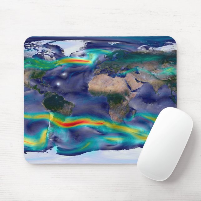 Visualisation Of Global Winds. Mouse Pad (With Mouse)