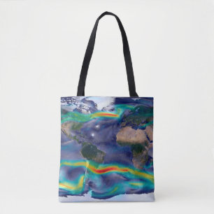 Visualisation Of Global Winds. Tote Bag