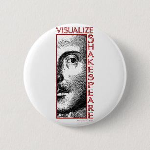 Visualise Shakespeare 6 Cm Round Badge