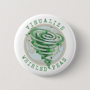 Visualise Whirled Peas 6 Cm Round Badge