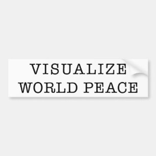 Visualise World Peace bumper sticker