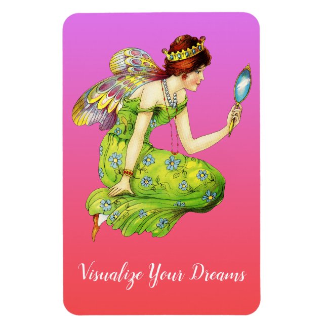 Visualise Your Dreams Colourful Fairy Magnet (Vertical)