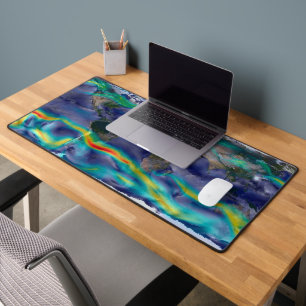 Visualization Of Global Winds. Desk Mat