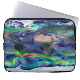 Visualization Of Global Winds. Laptop Sleeve