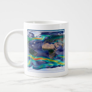 Visualization Of Global Winds. Large Coffee Mug