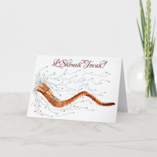Visually Blowing the Shofar Greeting Card