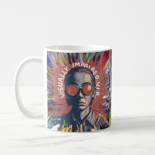 Visually Impaired VIP mug sight loss vision blind (Left)