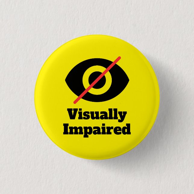 Visually Impaired Yellow Button (Front)