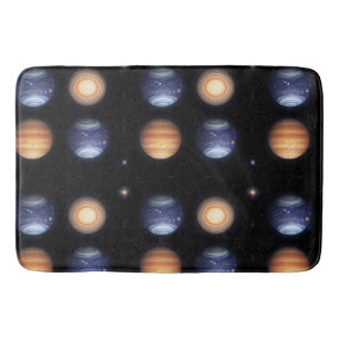 Visually Stunning Representation of Planets Bath Mat