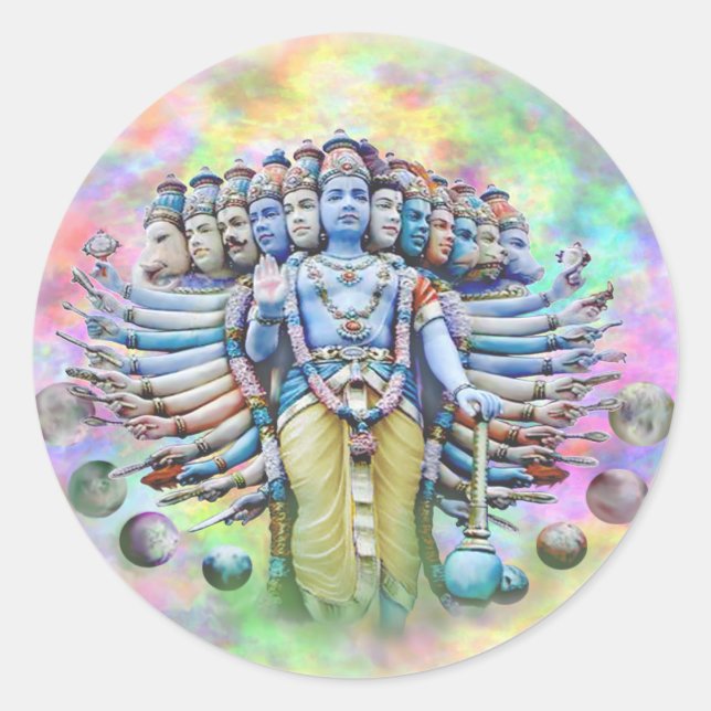 Viswarupa - the Universal Form Classic Round Sticker (Front)