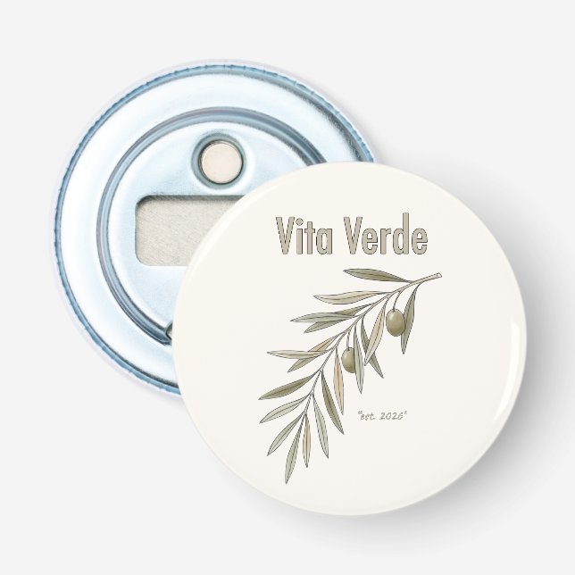 Vita Verde Collection Beige Bottle Opener (Front)