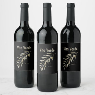 Vita Verde Collection Black Wine Label