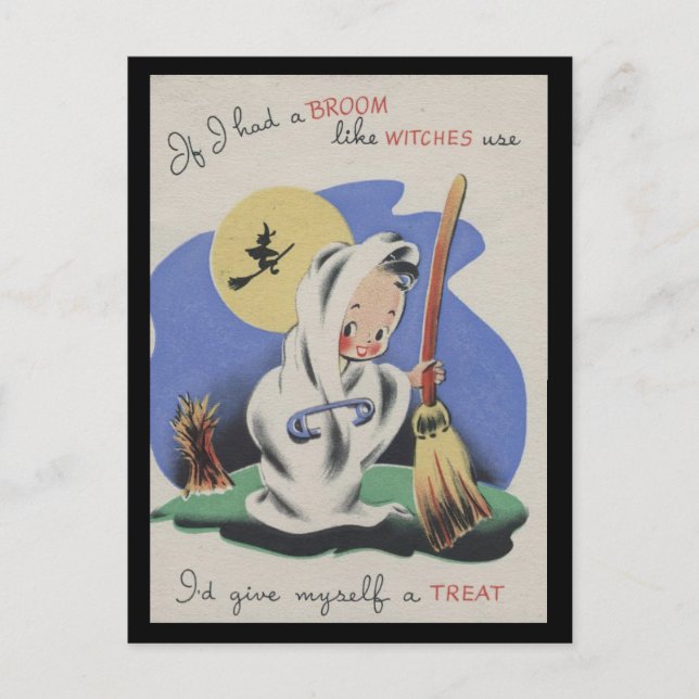 Vitage Spooky Halloween 5 Postcard (Front)