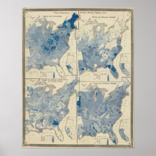 Vital statistics, United States census Poster