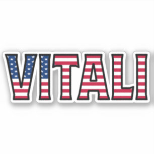 Vitali Name Vorname USA Sticker Stickerset
