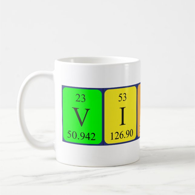 Vitali periodic table name mug (Left)