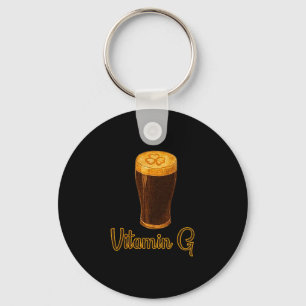 Vitamin Beer Lucky Shamrock Funny Patrick’s Day Me Key Ring