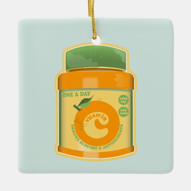 Vitamin C wellness Ceramic Ornament (Front)
