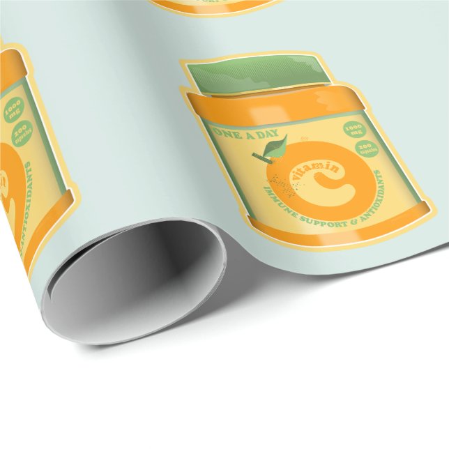 Vitamin C wellness Wrapping Paper (Roll Corner)