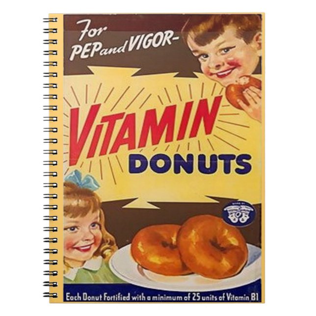 vitamin doughnuts spiral notebook (Front)
