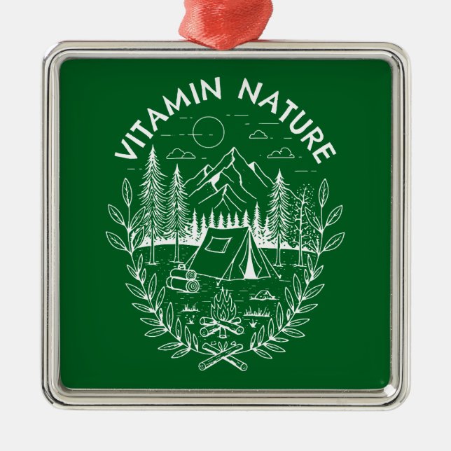 Vitamin Nature Metal Tree Decoration (Front)