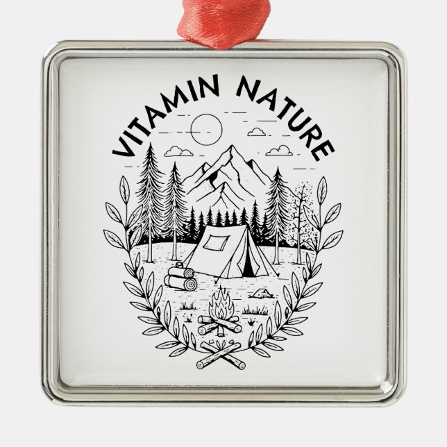 Vitamin Nature Metal Tree Decoration (Front)