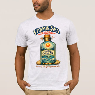 Vitamin Sea Daily Dose — Funny Retro Beach T-Shirt