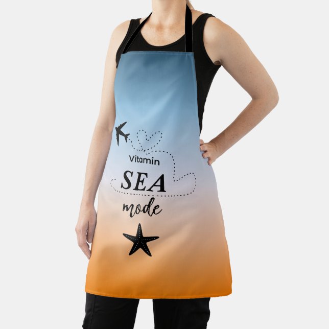 Vitamin Sea Mode Orange Summer Colour Apron (Insitu)