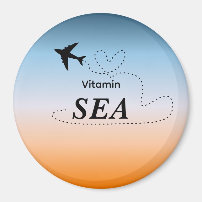 Vitamin Sea Orange Summer Colour Magnet (Front)