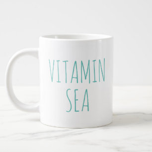 "Vitamin Sea" Simple Modern Farmhouse Large Coffee Mug