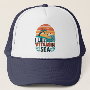 Vitamin Sea Vibes Ocean Lover Beach Escape Trucker Hat