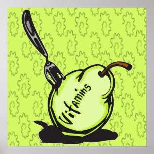 Vitamins In Fruit Poster
