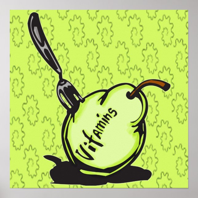 Vitamins In Fruit Poster (Front)