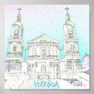 Vitebsk Belarus Church Architecture Poster