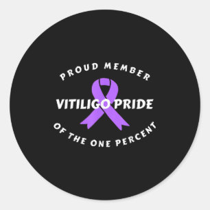 Vitiligo Awareness Saying Proud Purple Ribbon Quot Classic Round Sticker