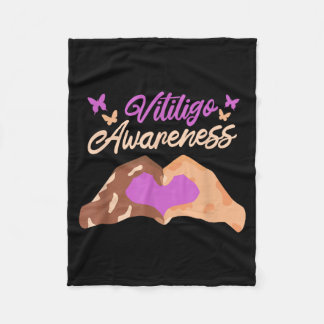 Vitiligo Awareness Vitiligo Fighter Awareness Day Fleece Blanket