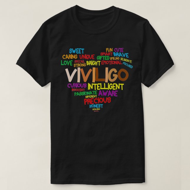 Vitiligo Heart Vitiligo Awareness Day Proud Mum Gi T-Shirt (Design Front)
